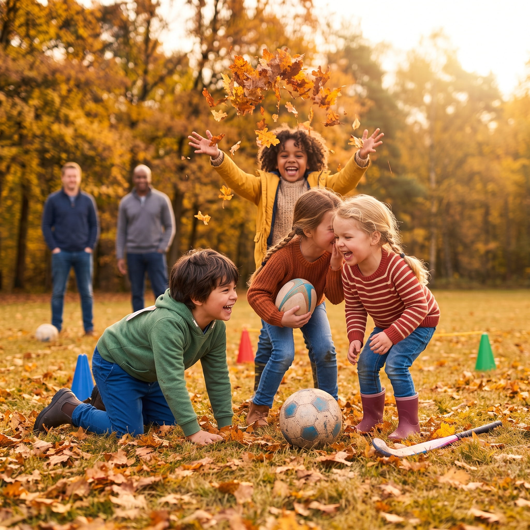 Enfants faisant du sport et apprenant l'anglais lors d'un stage à Bruxelles