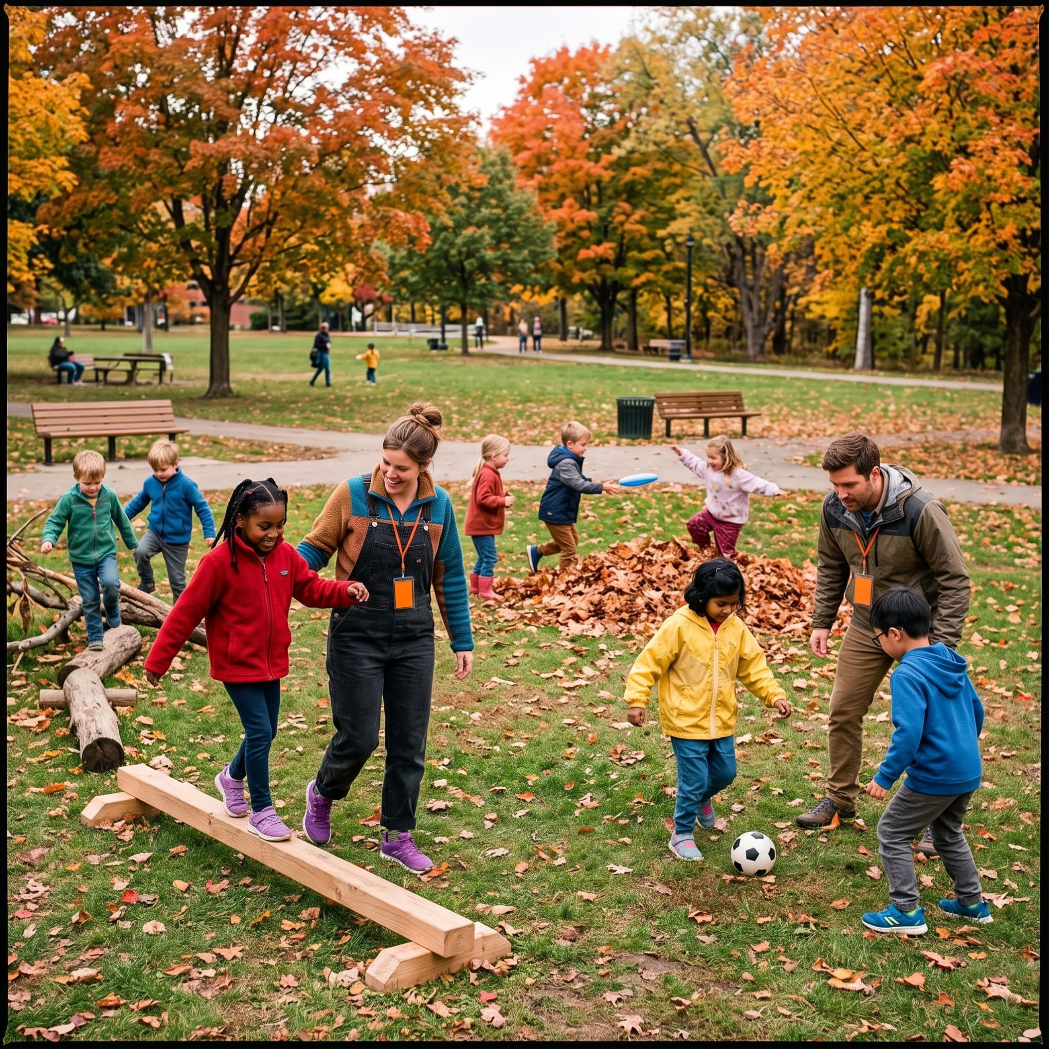 Enfants faisant du sport et apprenant l'anglais lors d'un stage à Bruxelles
